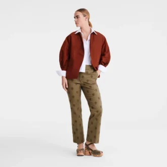 Artichoke – Embroidered gabardine Trousers