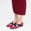 Beetroot – Leather Energy Ballerinas