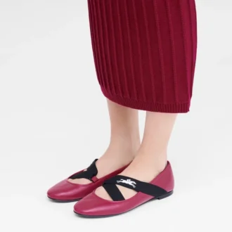 Beetroot – Leather Energy Ballerinas