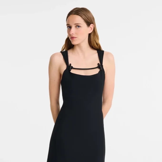 Black – Crepe Long dress
