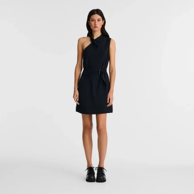 Black – Fluid crepe Dress