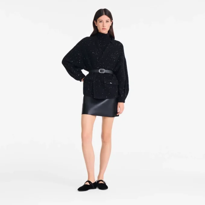 Black – Knit Kimono jacket