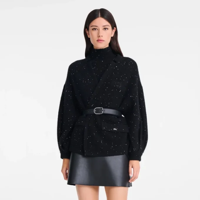 Black – Knit Kimono jacket