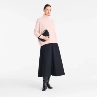 Black – Leather Le Roseau Clutch