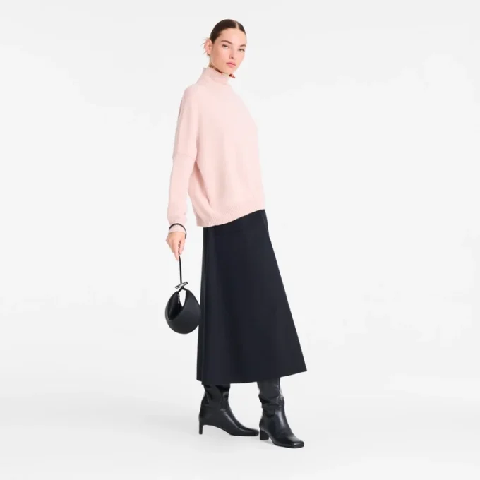 Black – Leather Le Roseau Clutch