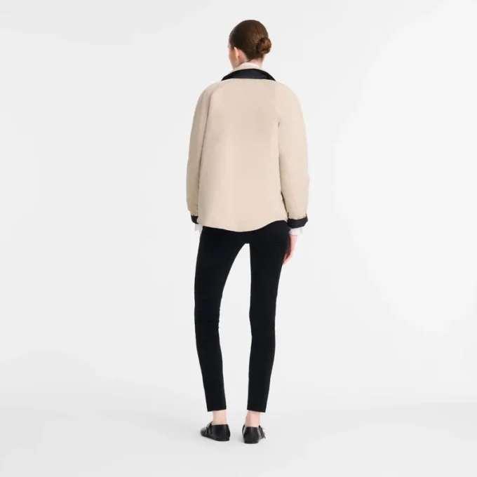 Black/Paper – Technical taffeta Padded blouson