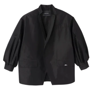Black – Technical taffeta Kimono jacket