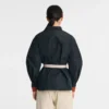 Black – Technical taffeta Kimono jacket