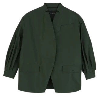 British Green – Technical taffeta Kimono jacket