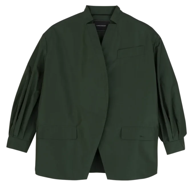 British Green – Technical taffeta Kimono jacket
