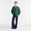 British Green – Technical taffeta Kimono jacket