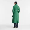 British Green – Water-repellent technical canvas Trench coat