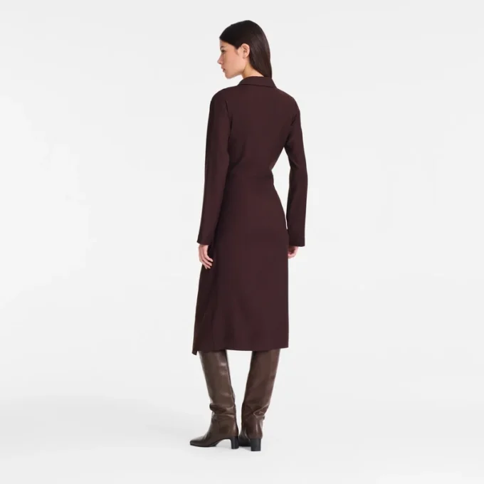Burgundy – Crepe Dress