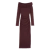 Burgundy – Crepe jersey Long dress