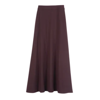 Burgundy – Crepe Midi skirt