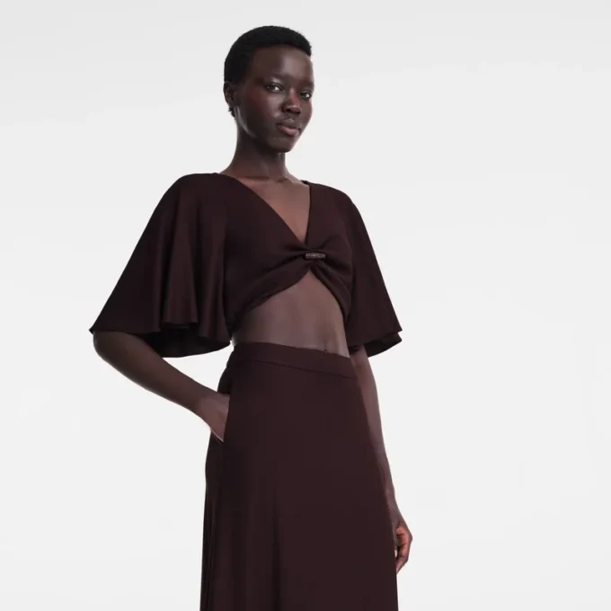 Burgundy – Crepe Top