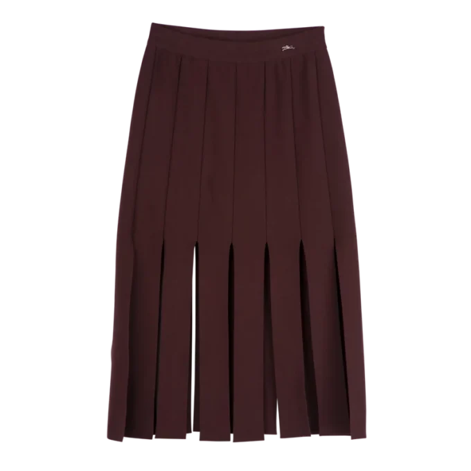 Burgundy – Knit Midi skirt