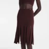 Burgundy – Knit Midi skirt