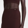 Burgundy – Knit Midi skirt