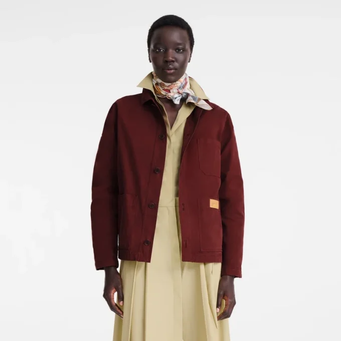 Burgundy – Overdyed cotton Jacket