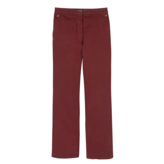 Burgundy – Overdyed cotton Trousers