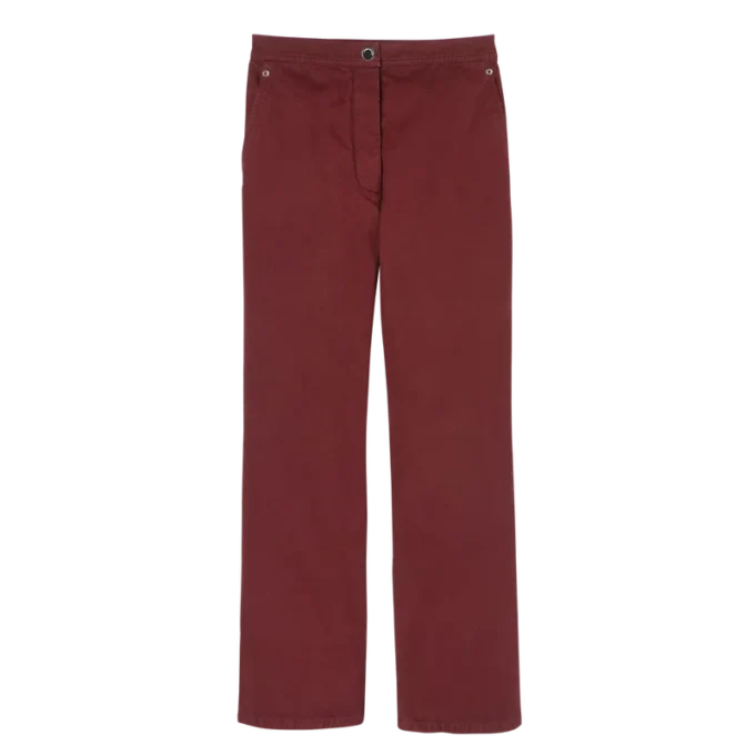 Burgundy – Overdyed cotton Trousers