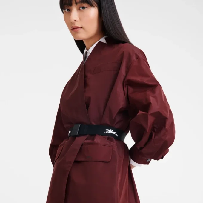 Burgundy – Technical taffeta Kimono jacket