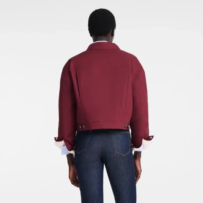 Burgundy – Water-repellent technical canvas Jacket