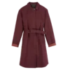 Burgundy – Water-repellent technical canvas Trench coat