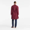 Burgundy – Water-repellent technical canvas Trench coat