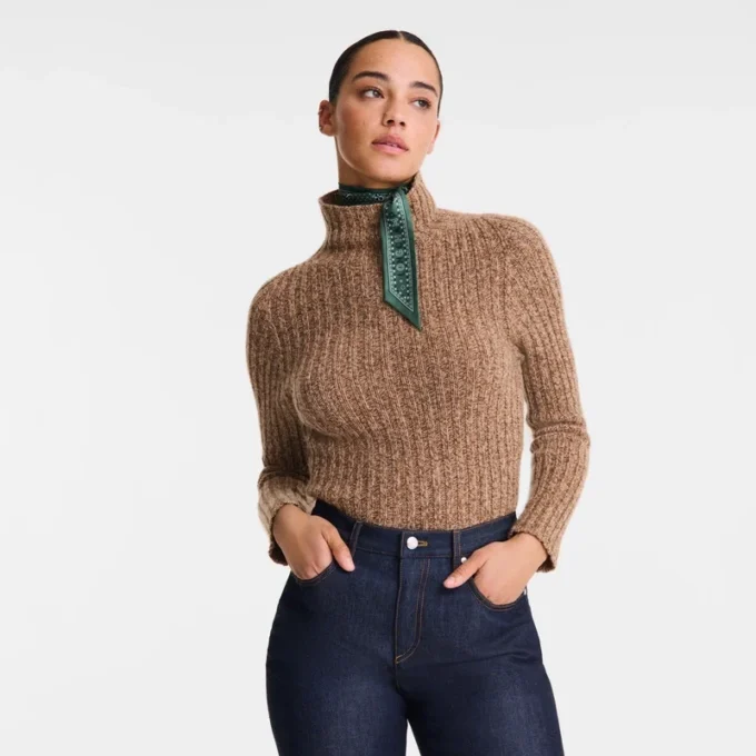 Chocolate – Knit High neck sweater