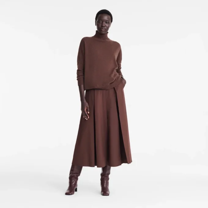 Coffee – Knit High neck sweater