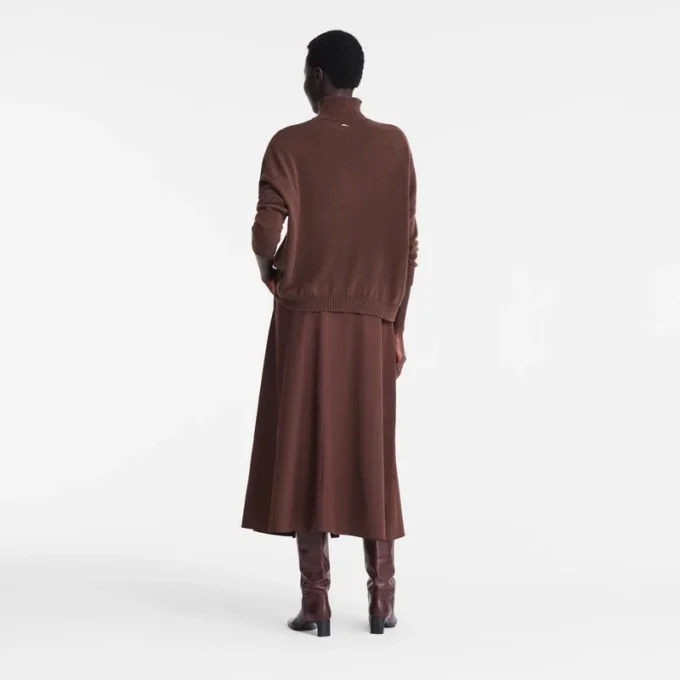 Coffee – Knit High neck sweater