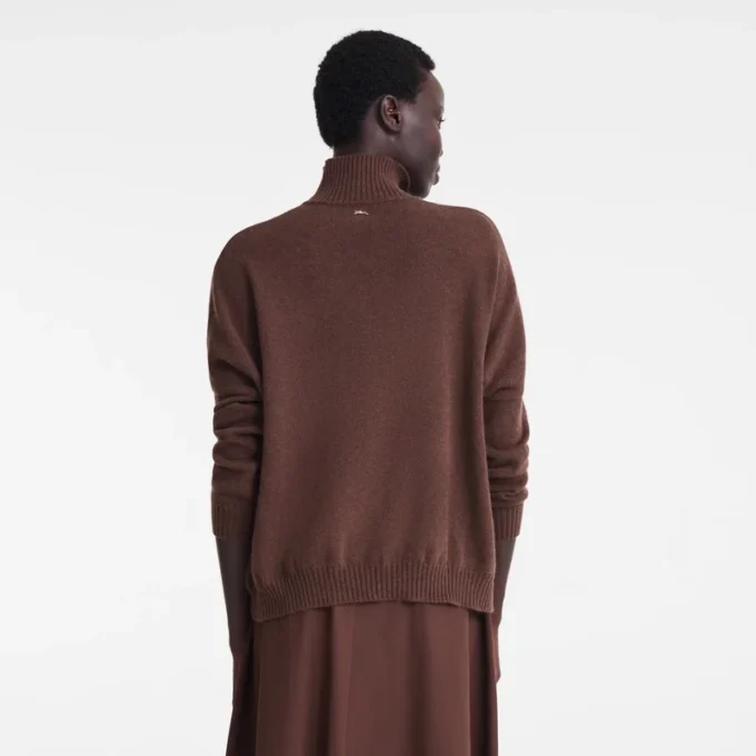Coffee – Knit High neck sweater