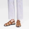 Cognac – Leather Shadow Sandals