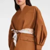 Cognac – Technical taffeta Kimono jacket