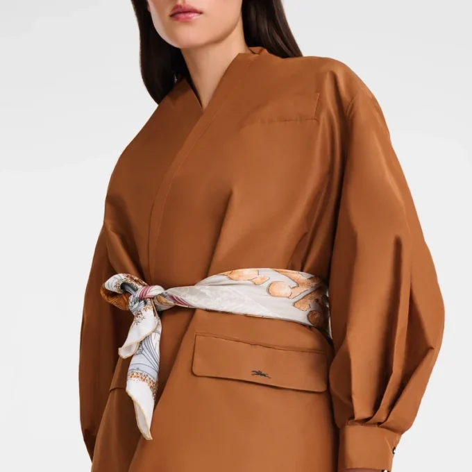 Cognac – Technical taffeta Kimono jacket