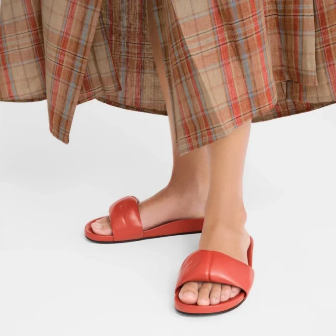 Coral – Leather Roseau Mules