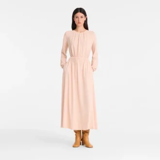 Cream – Crepe jersey Long dress