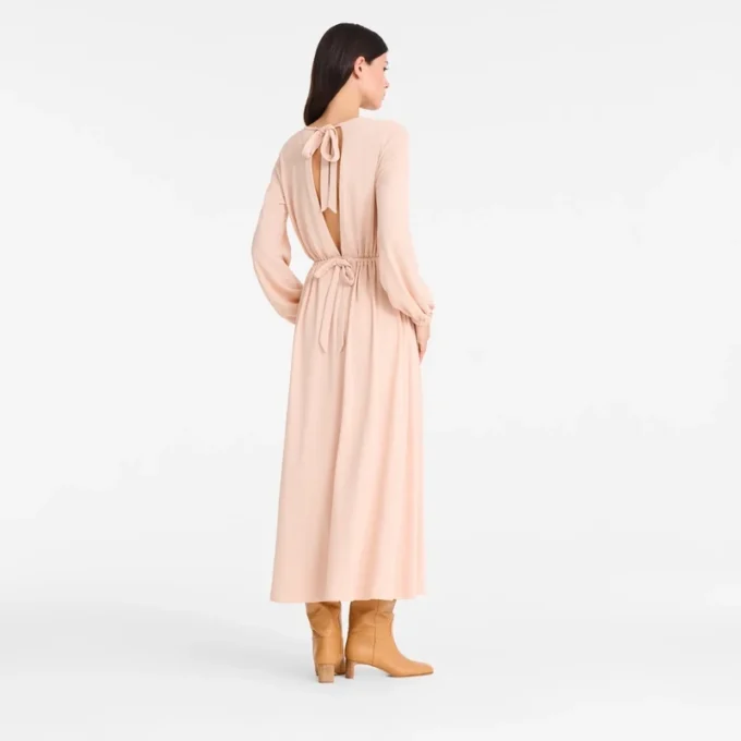Cream – Crepe jersey Long dress