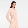 Cream – Crepe jersey Long dress