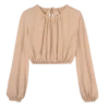 Cream – Crepe jersey Top