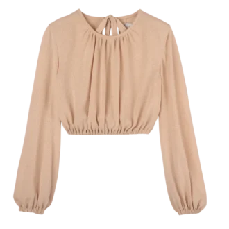 Cream – Crepe jersey Top