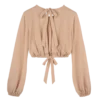 Cream – Crepe jersey Top