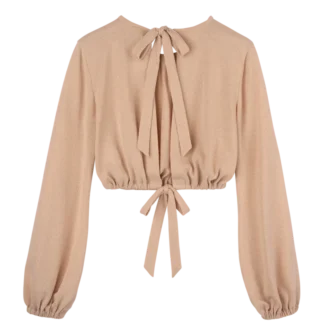 Cream – Crepe jersey Top