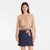 Cream – Crepe jersey Top
