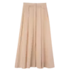 Cream – Popelin Midi skirt