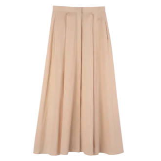 Cream – Popelin Midi skirt