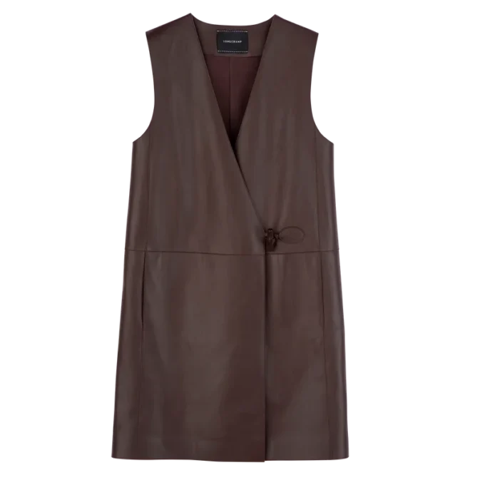 Ebony – Leather Sleeveless jacket