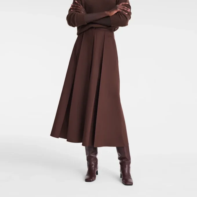 Ebony – Popelin Midi skirt